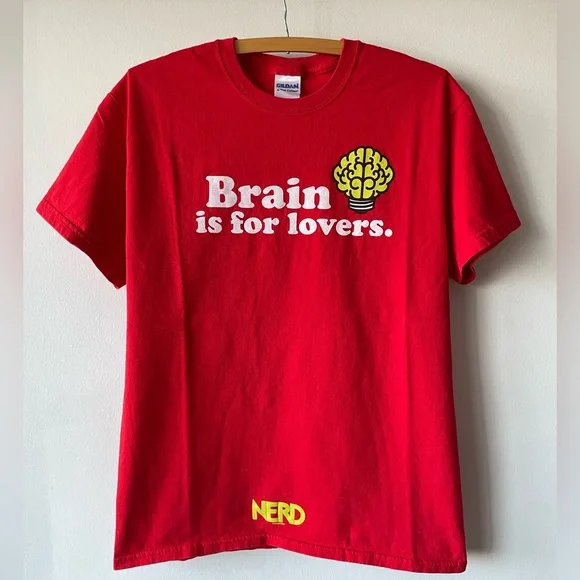 Gildan | Shirts | Rare Vintage 208 Nerd Nigo Brain Is For Lovers
